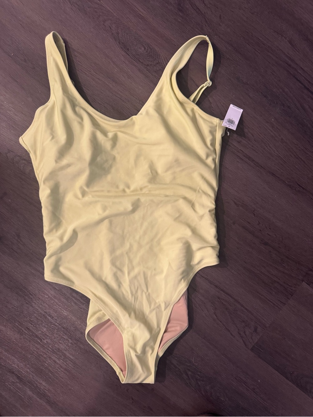 NWT Women's Pale Citron Scoop One-Piece Swimsuit